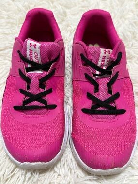 Under Armour Bright Pink Performance Sneakers with Black Laces